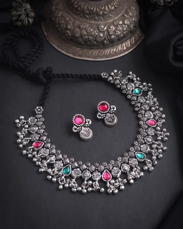 Oxidised Kolhapuri Saaj Necklace