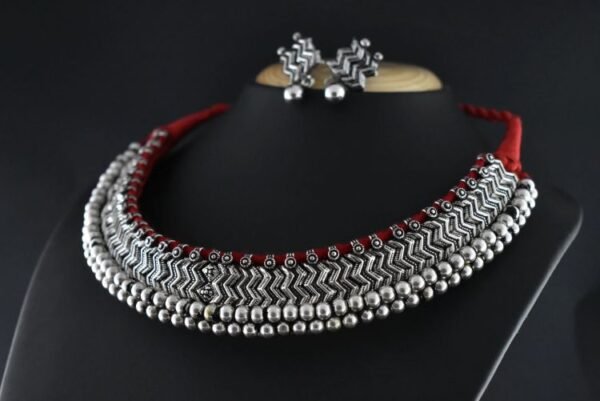 Oxidized K Wajratika Traditional Necklace
