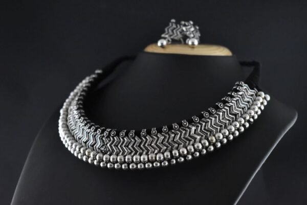 Oxidized K Wajratika Traditional Necklace