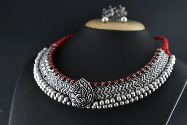 Oxidized K Wajratika Traditional Necklace