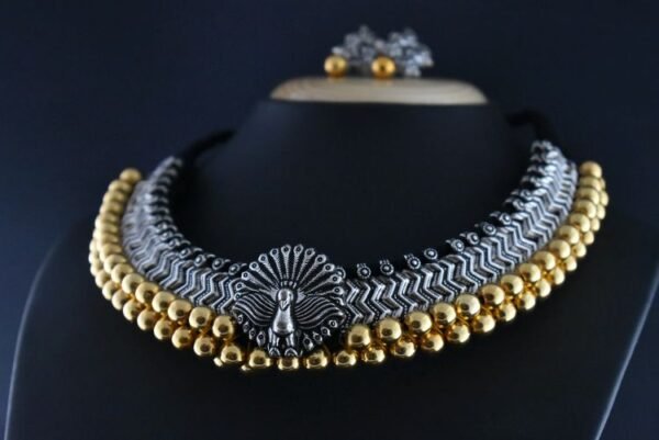 Oxidized K Wajratika Traditional Necklace