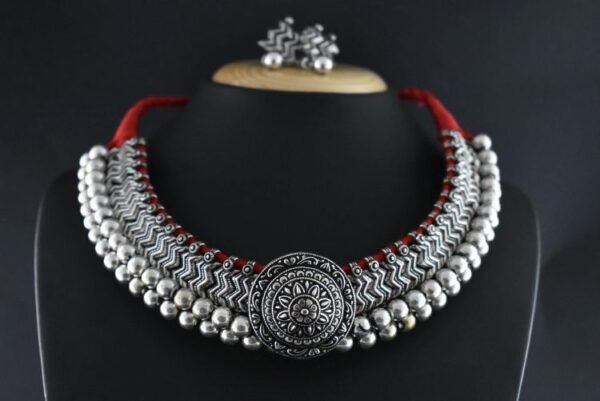 Oxidized K Wajratika Traditional Necklace
