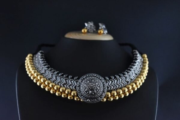 Oxidized K Wajratika Traditional Necklace
