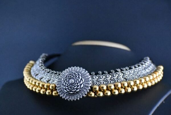 Oxidized K Wajratika Traditional Necklace