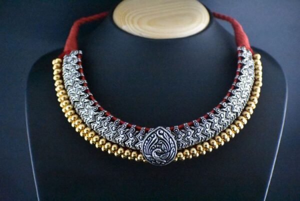 Oxidized K Wajratika Traditional Necklace