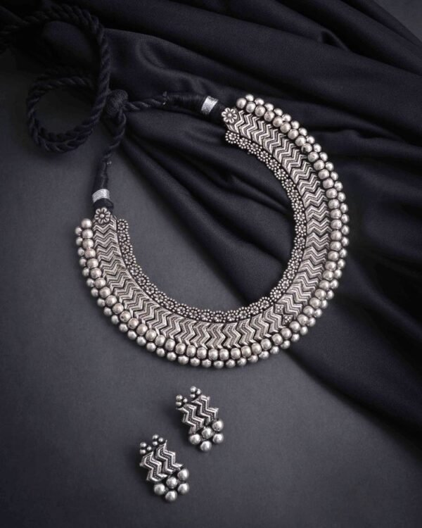 Oxidized K Wajratika Traditional Necklace