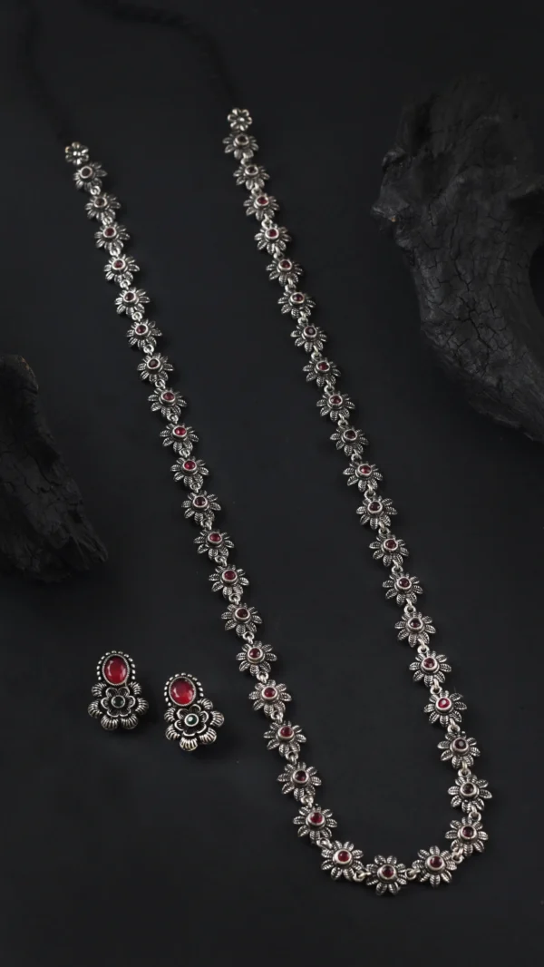 Oxidised Kolhapuri Single Layer Bakuli Haar